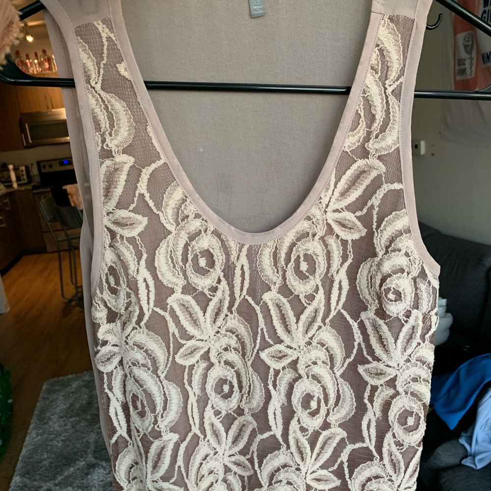 Lace Flower Cream Blouse